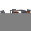 Modway Furniture Convene Outdoor Patio Pub Set, Espresso Orange - 5 Piece EEI-1964-EXP-ORA-SET